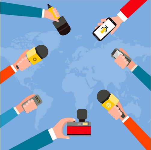 新闻发布会_卡通手绘_墨鱼部落格