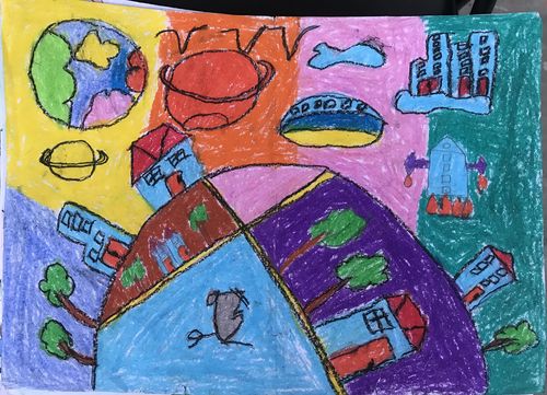 祖师庙小学爱眼护眼主题绘画及科学幻想画优秀作品