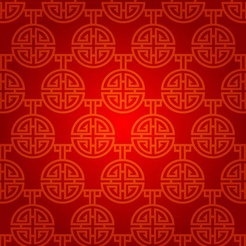 精美中国风传统图案矢量素材喜庆背景古典花纹中国风元素底纹背景红色