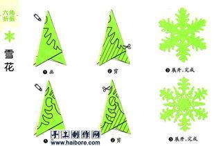 雪花窗花剪纸步骤图