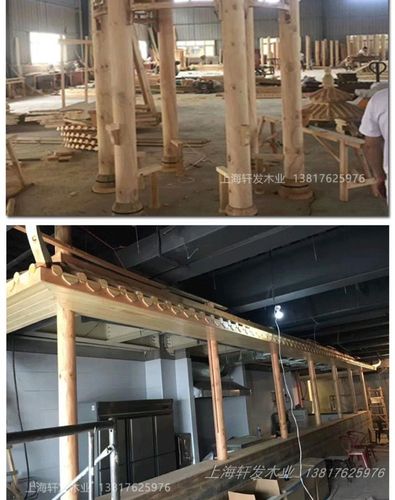 花旗松圆木柱子葡萄架凉亭户外防腐木梁原木木方板材实木条圆木料_7折