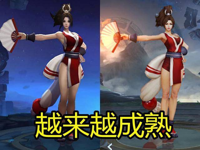 王者荣耀:英雄旧代建模,不知火舞越来越成熟,旧版鲁班