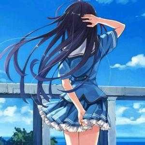 女生动漫头像背影远处
