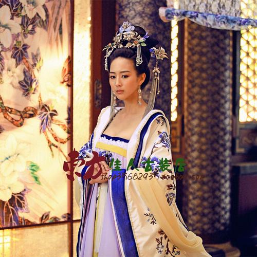 影视剧武媚娘传奇唐朝妃子张钧甯徐慧款绣花大拖尾