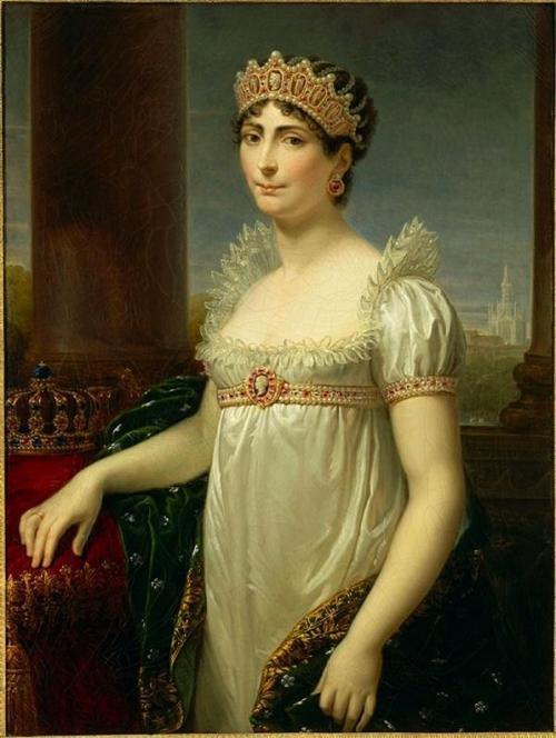 绿色的外袍与小约瑟芬皇后joséphine beauharnais约瑟芬画像