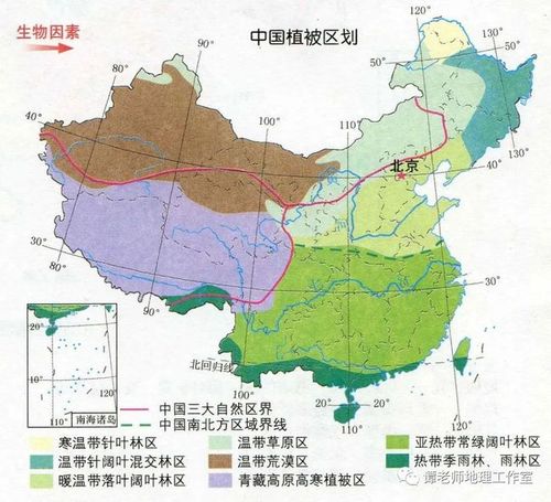 【上课必备】从常用的自然带分布图看气候与自然带的不完全对应