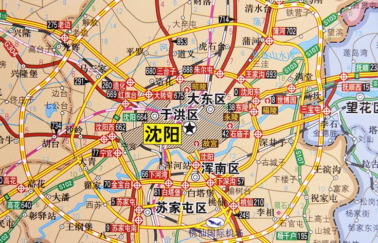 【买一送四】单幅二合一精装2015辽宁省地图挂图沈阳市地图挂图1.