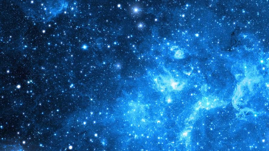 大气震撼唯美蓝色星空背景视频