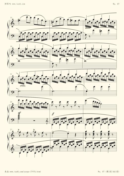 钢琴谱:车尔尼849 第7条
