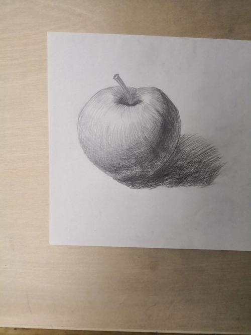 铅笔素描静物单体系列课程黄苹果