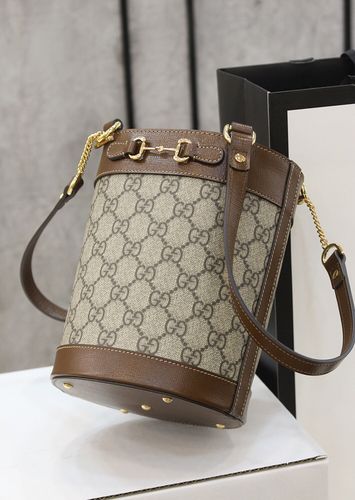 gucci 马衔扣1955系列小号水桶包 637115 92tpg 8563