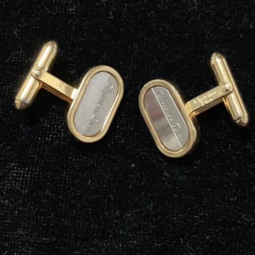 dior 迪奥金边银面袖扣