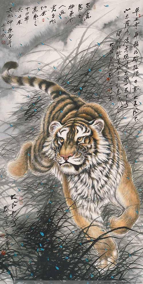 张近生的画虎作品欣赏