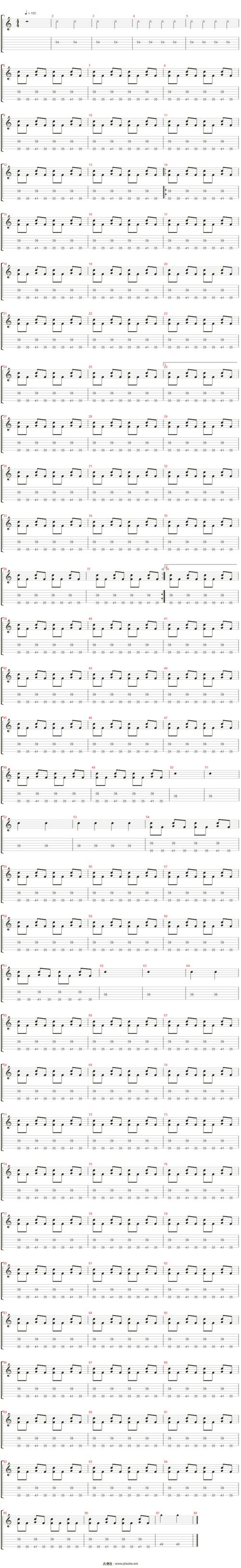 johnny b goode吉他谱(percussions)