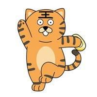 卡通老虎微信头像【点击鼠标右键下载】