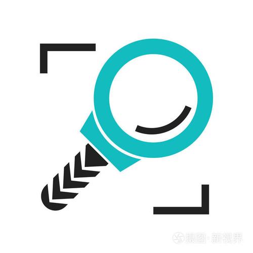搜索拍摄界面符号与放大镜工具图标矢量隔离在白色背景为您的 web 和