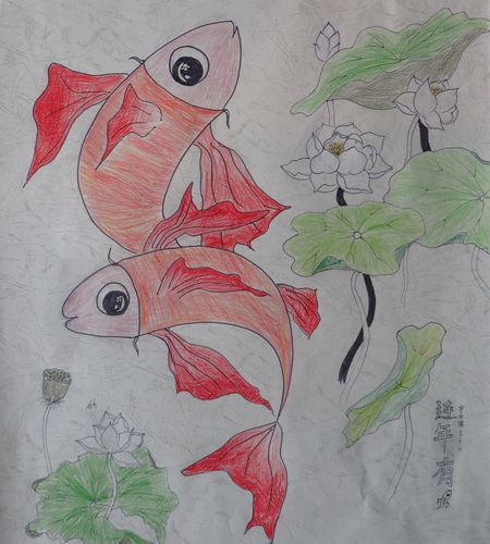 不同孩子画的儿童画连年有余,看看孩子们的表现(6)