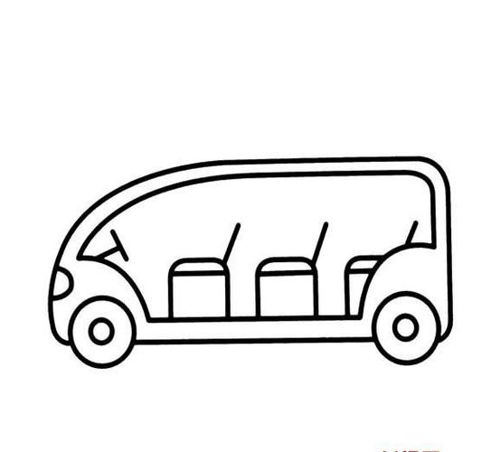 观光车简笔画交通工具