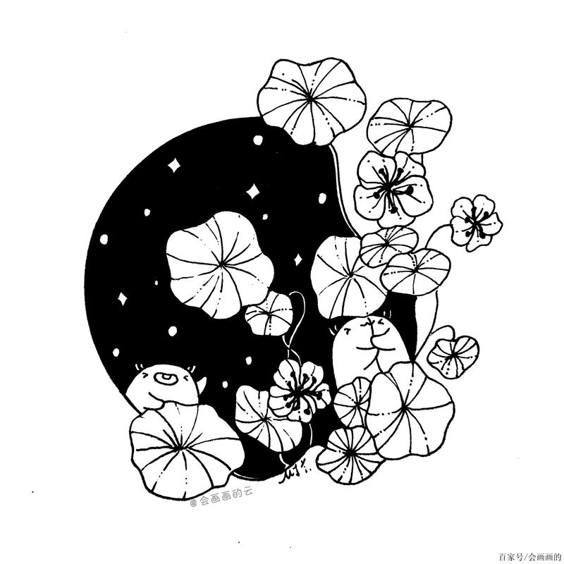 线描小叶子详细步骤图讲解,适合新手画的简笔画,7步就可以!