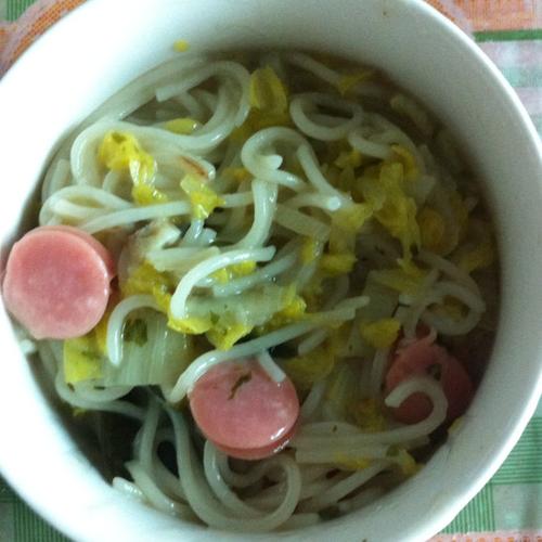 白菜炝汤面