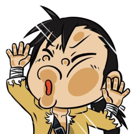 脸贴玻璃的动漫头像