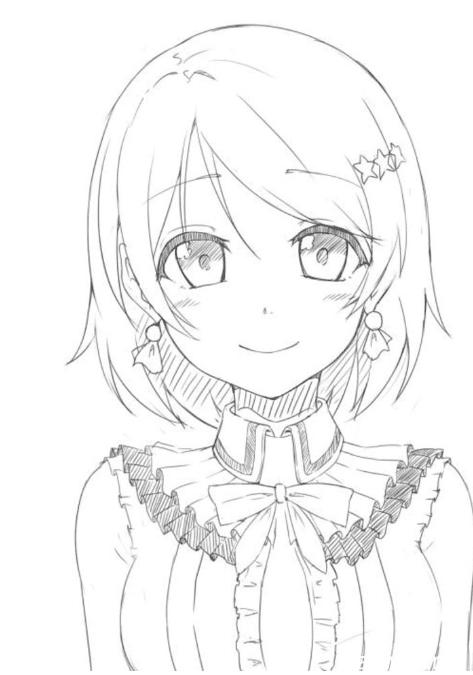 漫画简单人物画像铅笔画图片