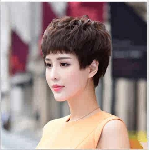 2021年最流行短卷发女,2021最火短发减龄卷发 2021中老年假发女短发中年女士时尚短卷发整体发套女