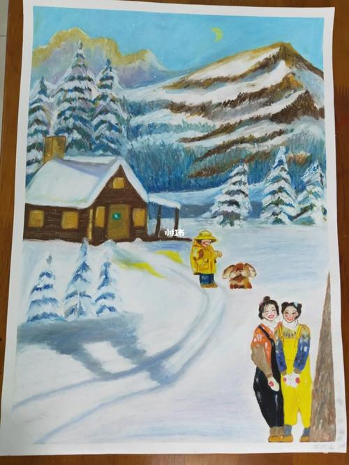 油画棒画雪景～_雪景_油画棒画_油画棒_qee公仔怎么样