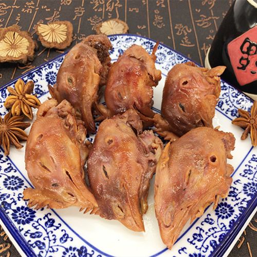 卤鸡头诸城烧肉烧烤即食卤肉熟食真空卤熏鸡头烤鸡头拍4包顺丰