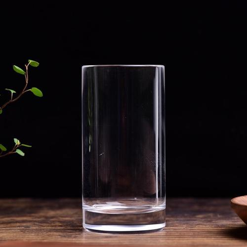 天然白水晶茶杯直筒杯打磨喝水杯办公茶具送礼135ml茶杯水杯子原