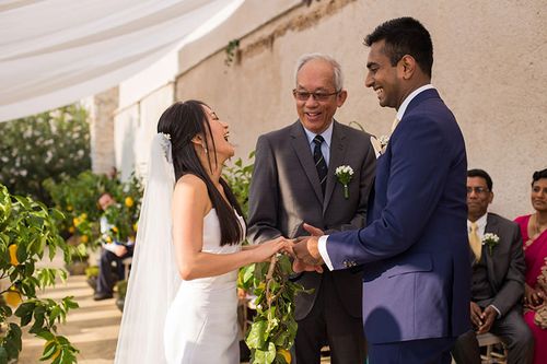 a sunny lemon-themed garda island wedding