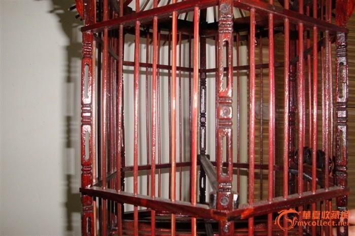 紫檀木蟋蟀笼*紫檀木六角微型鸟笼*红木摆设工艺品