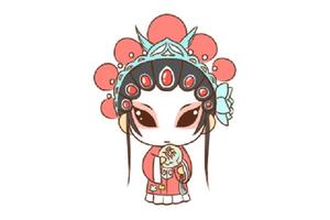 京剧花旦简笔画