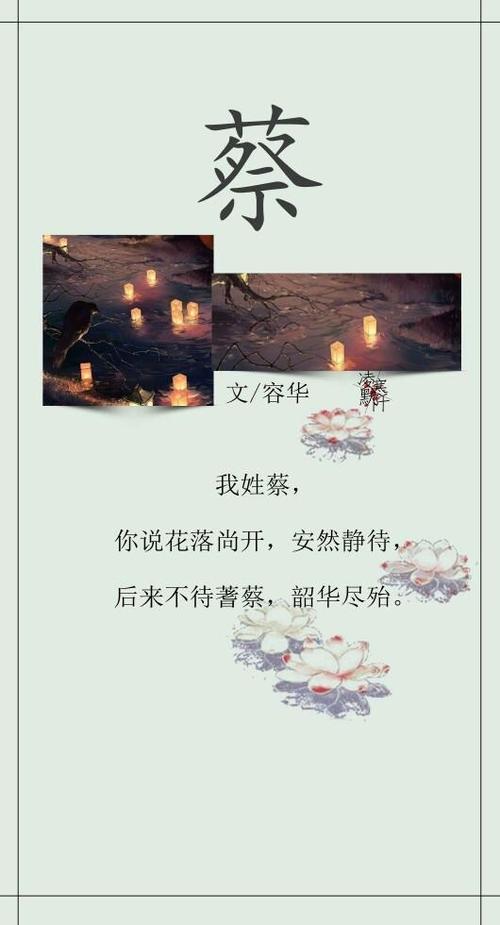 我姓蔡的图片带字