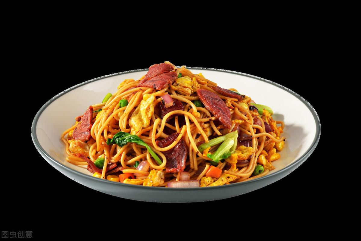 家常炒面,顺滑香甜,鲜香入味,10分钟快手餐,做法简单的美食_盛出