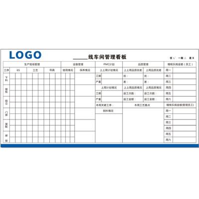 定制工厂车间白黑板生产计划看板生产进度公告表o格磁性墙贴可擦图片