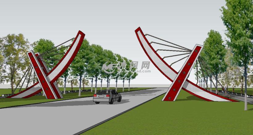 湖北十堰某公园艺术造型大门