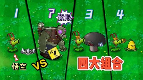 植物大战僵尸:暴躁的紫眼僵王,四大组合谁能击败他?