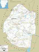 地图- 斯威士兰 (kingdom of swaziland)