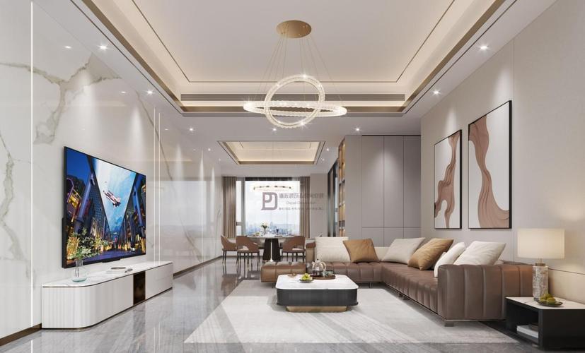 深圳山海上园,精装房装修案例,户型图139平,现代轻奢风格,新房装修