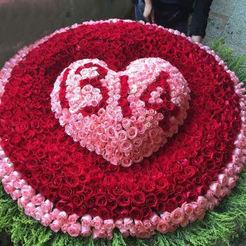 情之诺鲜花北京鲜花上海广州 巨型大花束999朵玫瑰花520朵365朵生日