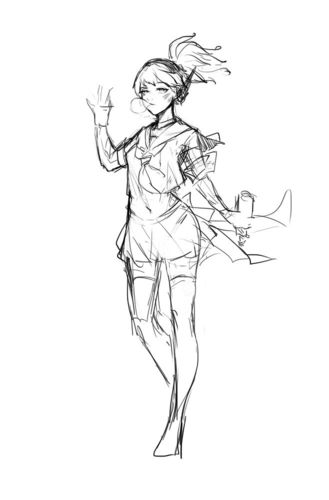 dva ——sailor, steve zheng : fan art which is from overwatch
