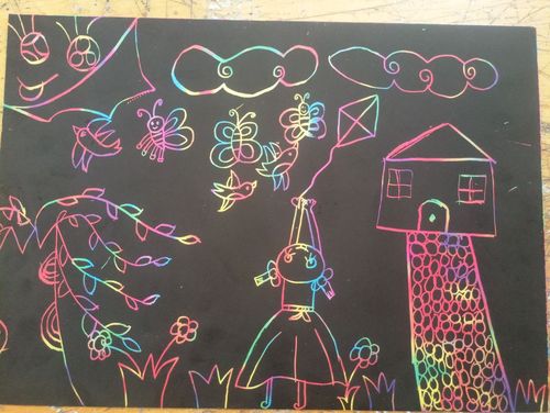 第四周社团暨刮画第三课《春天来啦!》