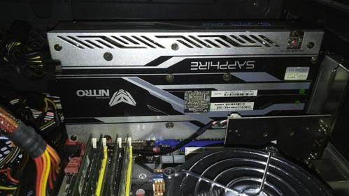 蓝宝石rx480超白金8g显存台式机显卡.