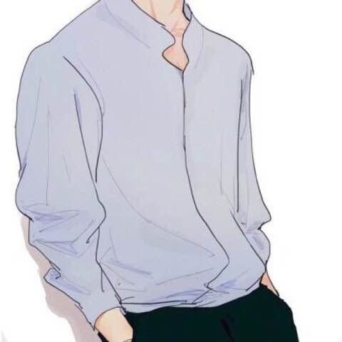 穿着衬衫的动漫男生头像