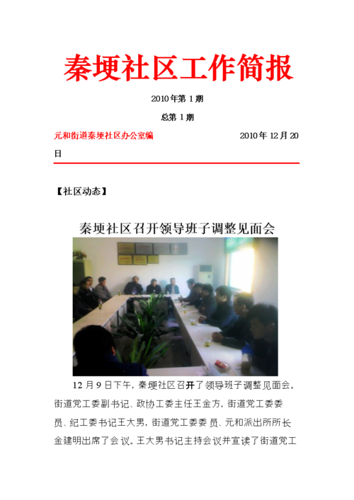 秦埂社区工作简报.doc