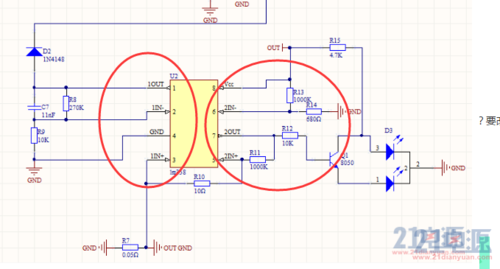 关于lm358恒流转灯电路某段电压提前转灯的问题