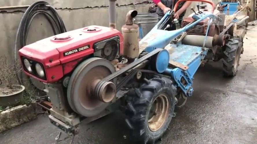 手摇启动一台久保田手扶拖拉机听听声音怎么样