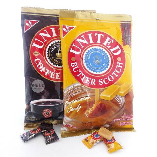 包邮125g 咖啡糖奶油糖 united 零食糖泰国进口正品