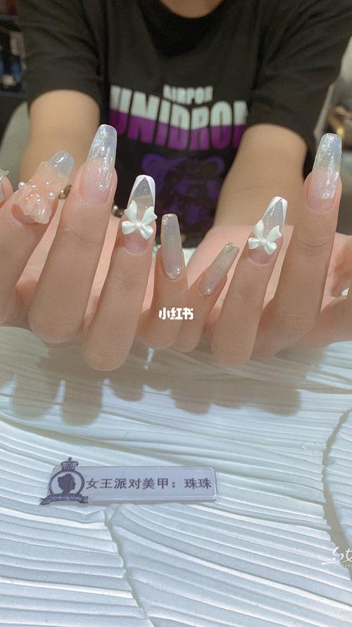 长款网红美甲,_美甲_女王派对美甲美睫攻略_网红仙仙美甲_美妆_美甲